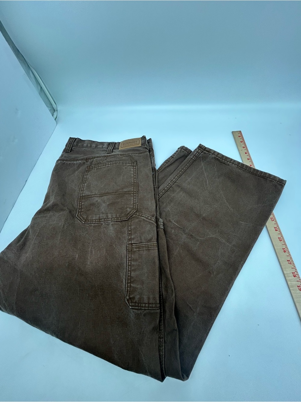C.E.Schmidt Workwear Brown Canvas Carpenter Pants 44x32